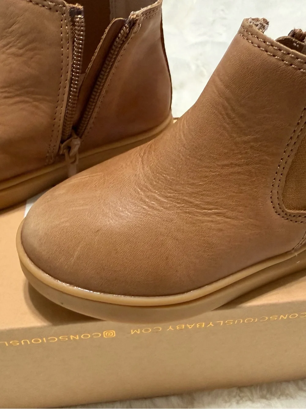 Sand Leather Chelsea Boots for Kids